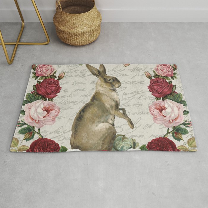 Vintage Easter Bunny Rug