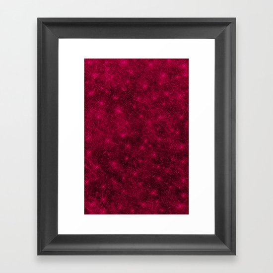 Sequin series red Framed Art Print