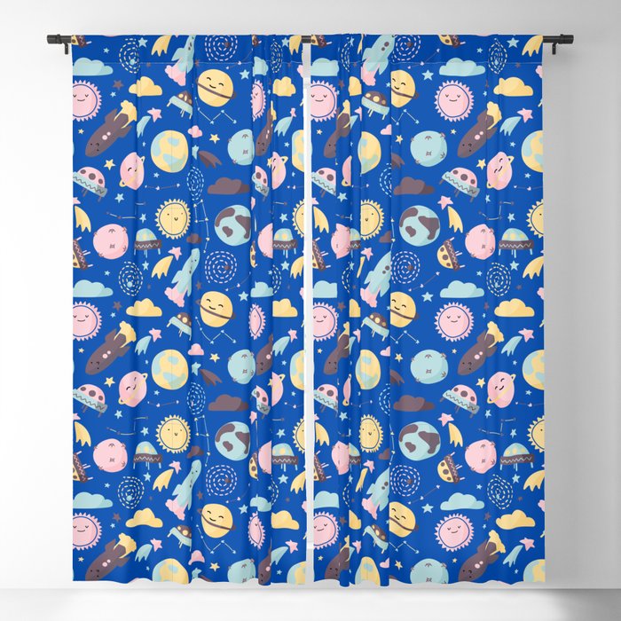 Space lovers for kids Blackout Curtain