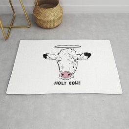 Holy Cow With Halo Rug