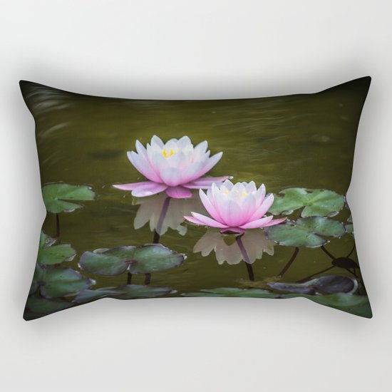 Water Lilies Rectangular Pillow