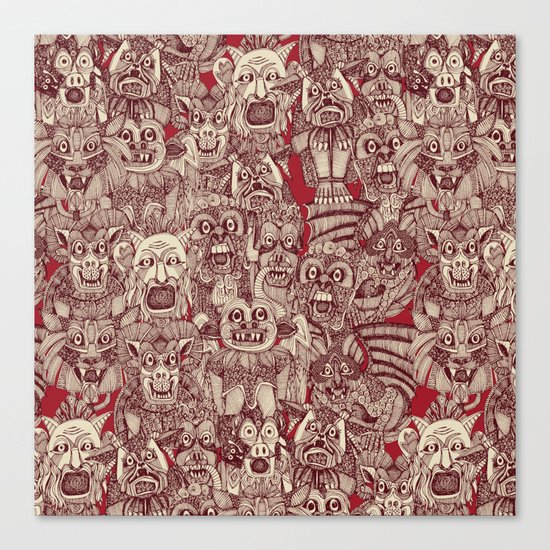 gargoyles red Canvas Print