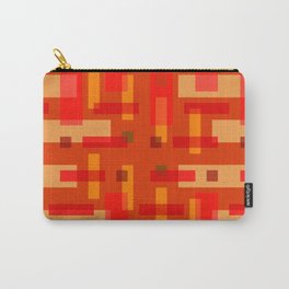 Vivid Red Yellow Block City "Geometric Works" Carry-All Pouch