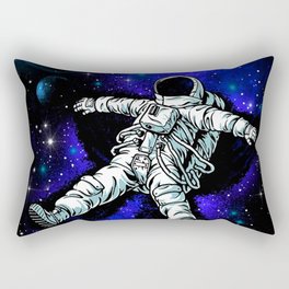 Astronaut Playing in Galaxy like Snow  Rectangular Pillow