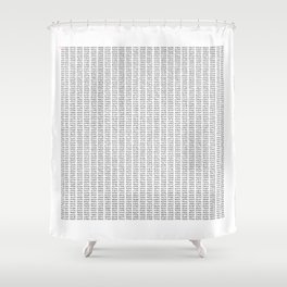 The Number Pi to 10000 digits Shower Curtain