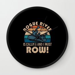 Rogue river rafting Wall Clock