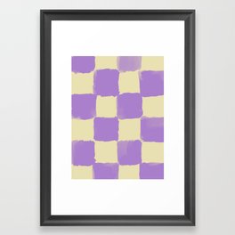 Lavender Checkerboard Y2K Trendy Aesthetic Framed Art Print