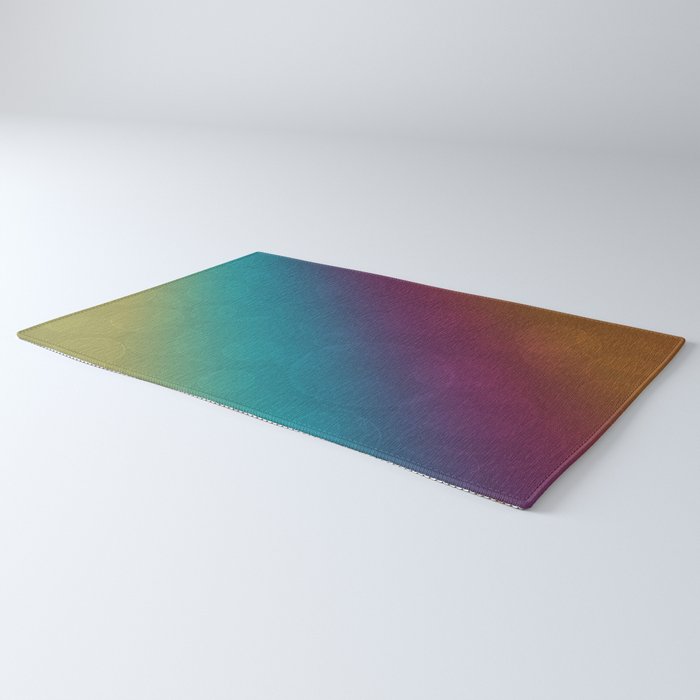 Bohek Bubbles on Rainbow of Color - Ombre multi Colored Spheres Rug