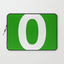 Number 0 (White & Green) Laptop Sleeve