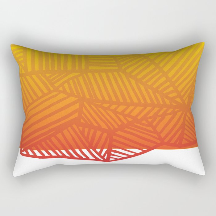Angled lines - Pattern - Ombre Rectangular Pillow