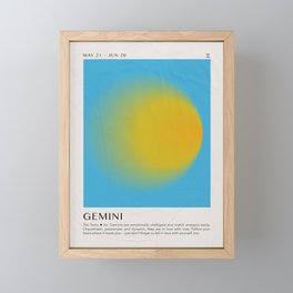 Gemini Astrology Zodiac Aura Gradient Art Print Framed Mini Art Print