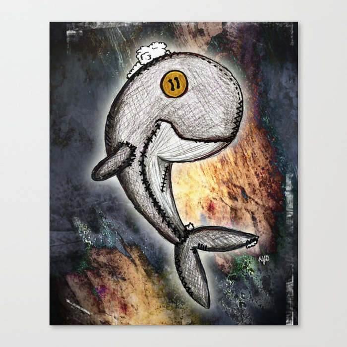 Woody the Whale Canvas Print