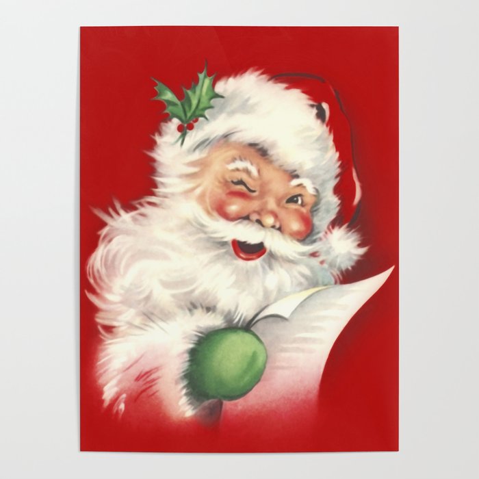 Vintage Santa Poster