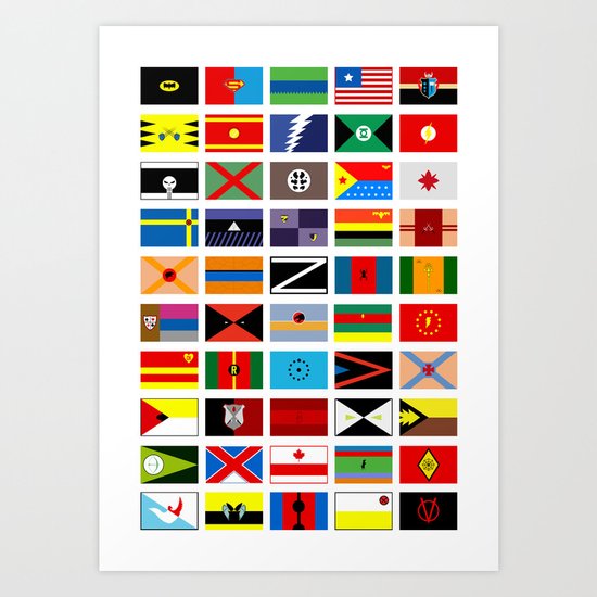 SH as flags Art Print