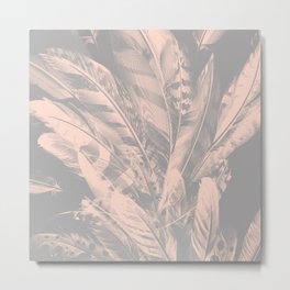 Cosmic Feathers Evening Sand Metal Print