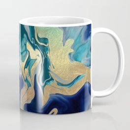 DRAMAQUEEN - GOLD INDIGO MARBLE Coffee Mug