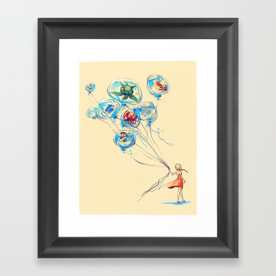 Water Balloons Framed Art Print