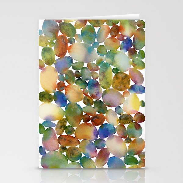 Abstract Iridescent Pebbles Stationery Cards