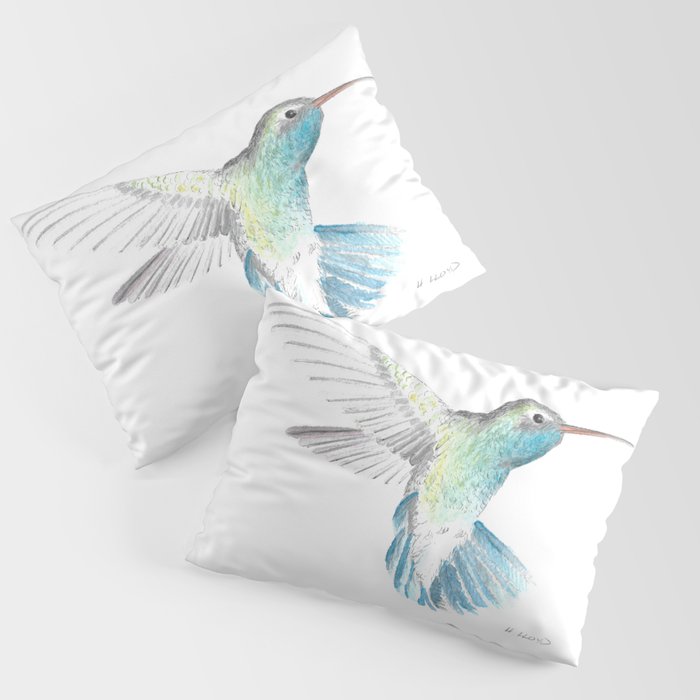 Hummingbird Water Color Pillow Sham