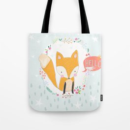 Hello, Fox Tote Bag