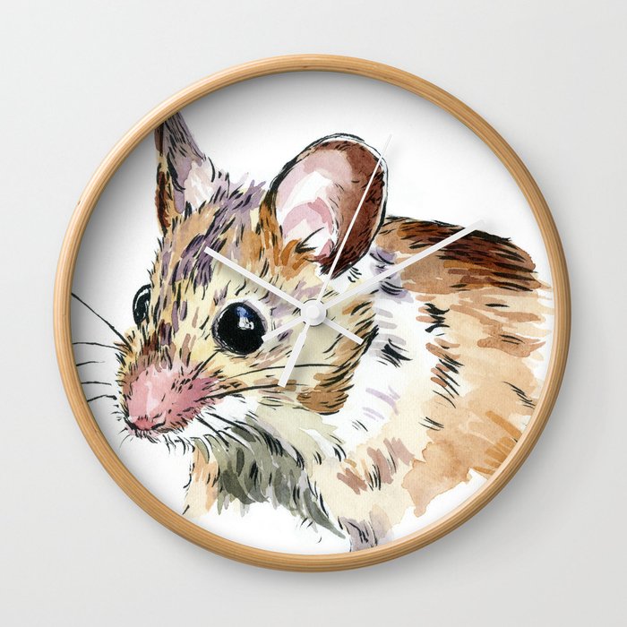 Little Brown Mouse Wall Clock