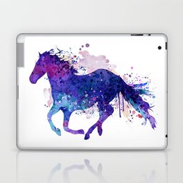 Running Horse Watercolor Silhouette Laptop Skin
