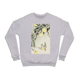 Bird and yellow flowers Crewneck Sweatshirt