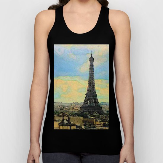 Watercolor Dream of Paris Unisex Tank Top