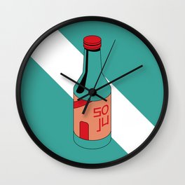 Soju, the Korean Liquor Wall Clock | Graphicdesign, Cute, Itaewonclass, Pub, Itaewon, Soju, Korean, Kpop, Green, Bar 