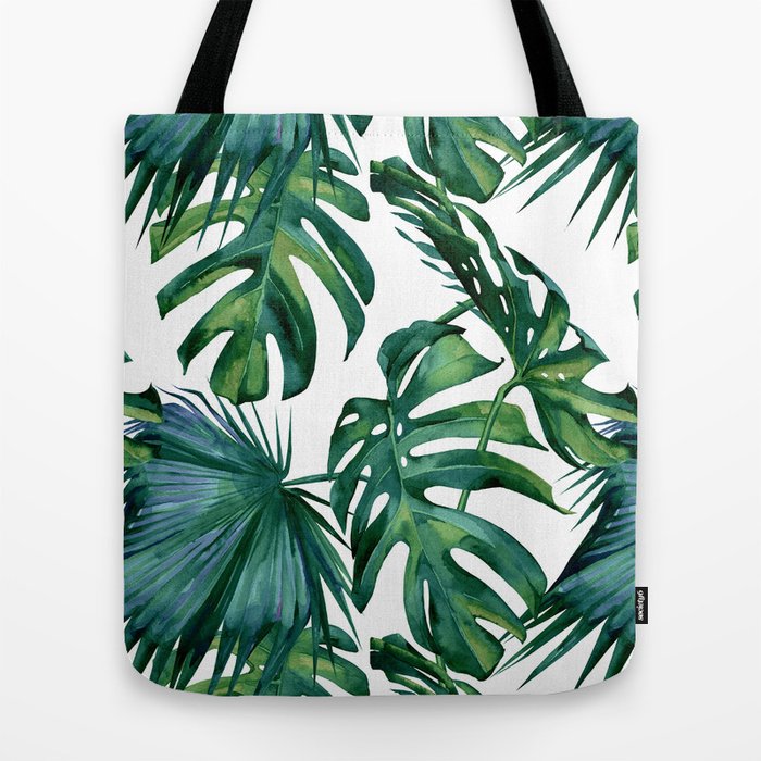 Beach Bags, Summer Bags, Green Jungle Print, Holiday