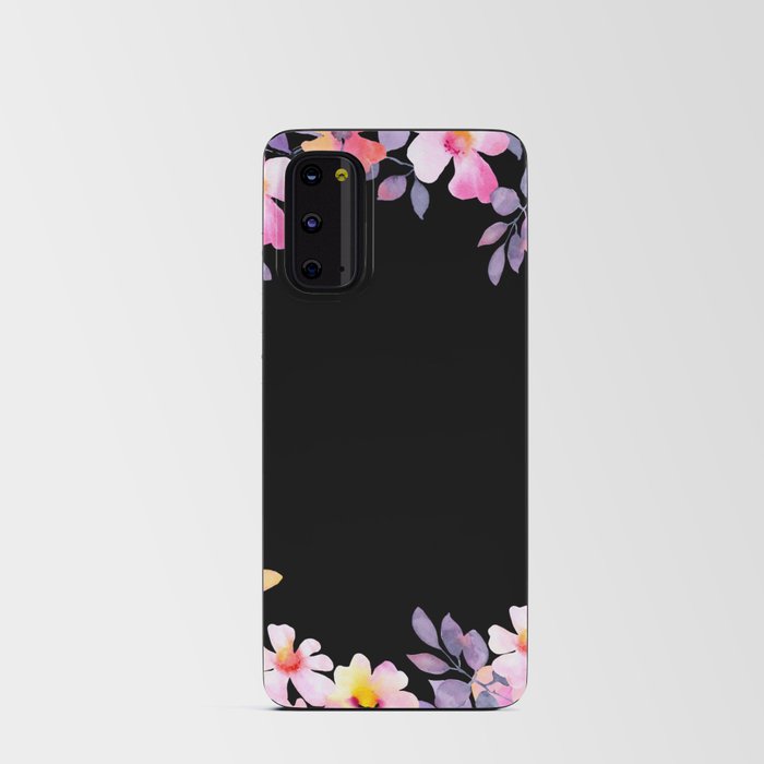 Pink-Indigo flowers  Android Card Case