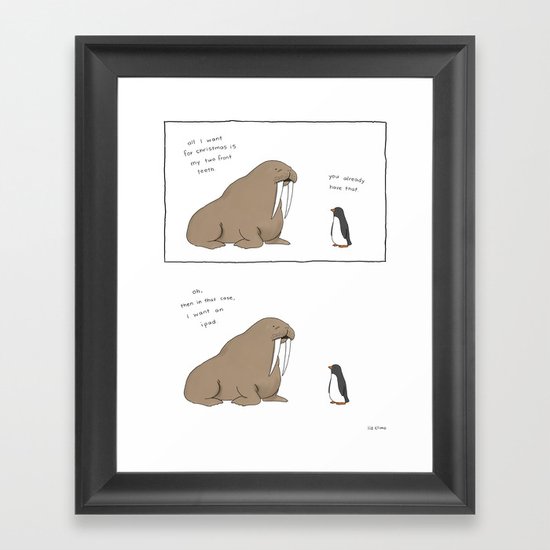 All I Want for Christmas is an iPad Framed Art Print