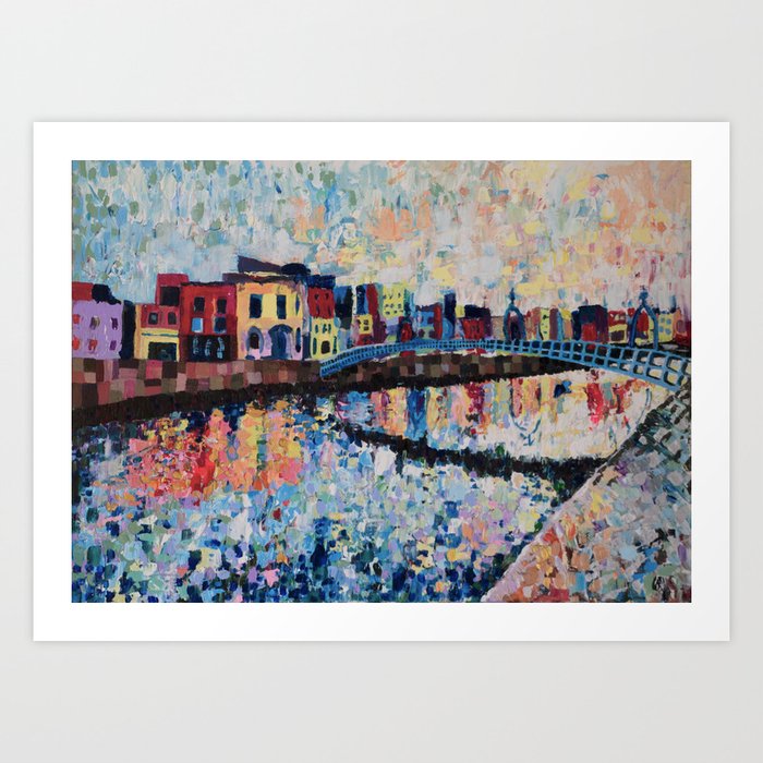 Ha Penny Bridge Dubin By Georgina Hefernan Art Print By Cocopops32 Society6