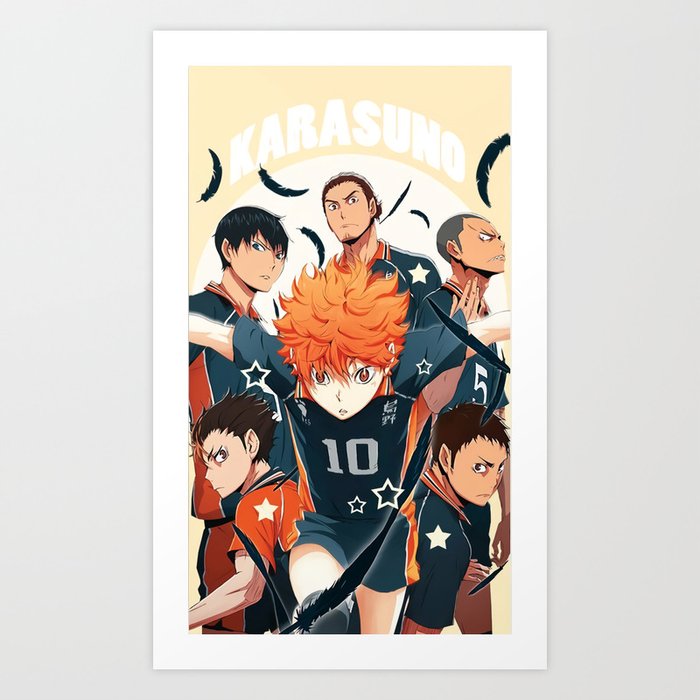 Group Of Boys In An Anime Looking At The Sun Background, Haikyuu