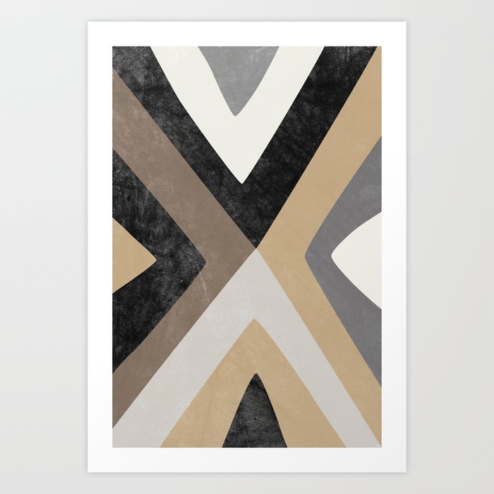 Geometric Africa art, modern art Art Print