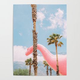 Pink Dinosaur in Cabazon - Palm Springs - California Travel Photo Poster
