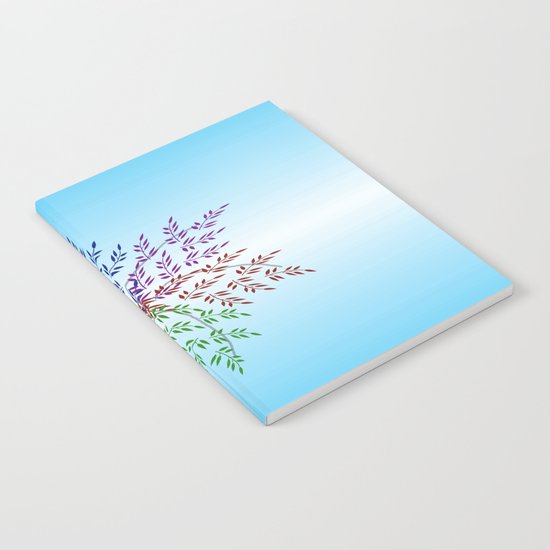 Leafy Rainbow Mandala Notebook