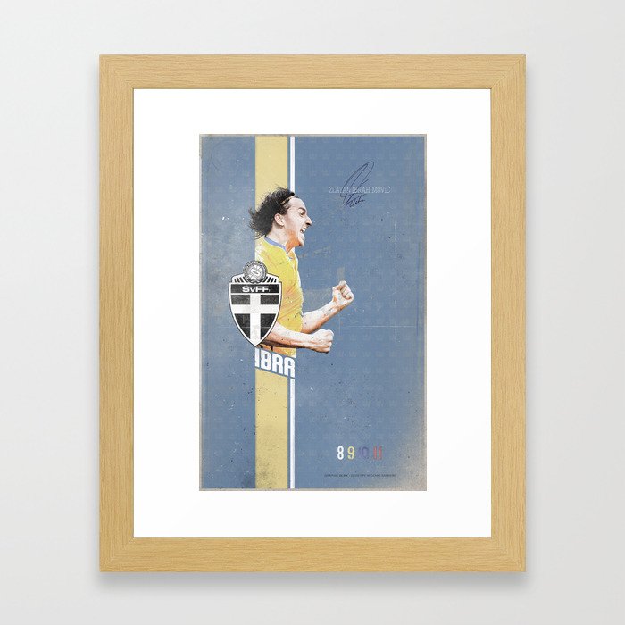 Poster euro football player IBRA Framed Art Print