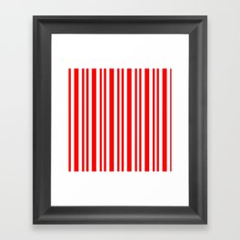 Vertical Peppermint Stripes Framed Art Print