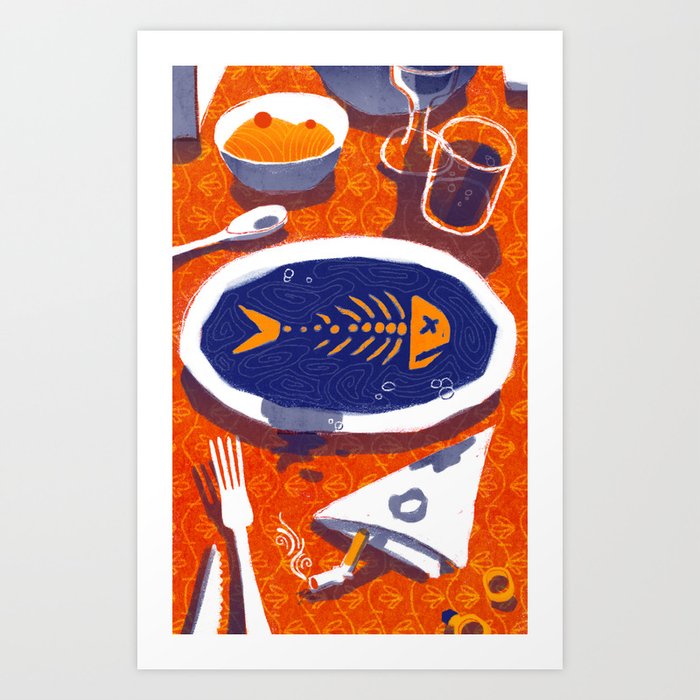 Fish Dinner Art Print