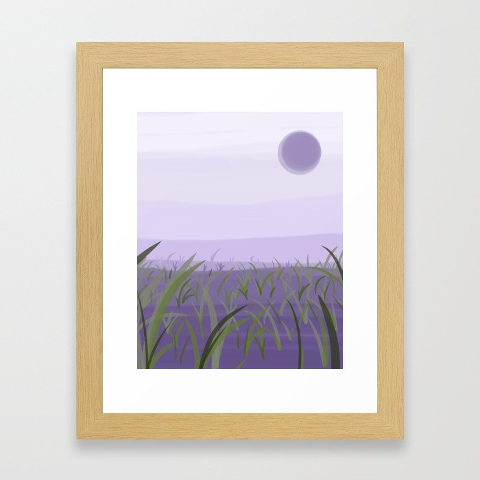 Silent Grassland Framed Art Print