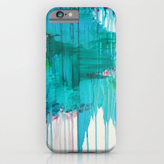 BLUE MONSOON - Stunning Rain Storm Dark Teal Clouds Navy Royal Blue Kelly Green Crimson Red Purple iPhone & iPod Case