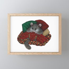 Wilbur the fat dormouse Framed Mini Art Print