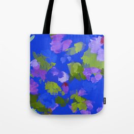 Classic Blue Loose Floral  Tote Bag