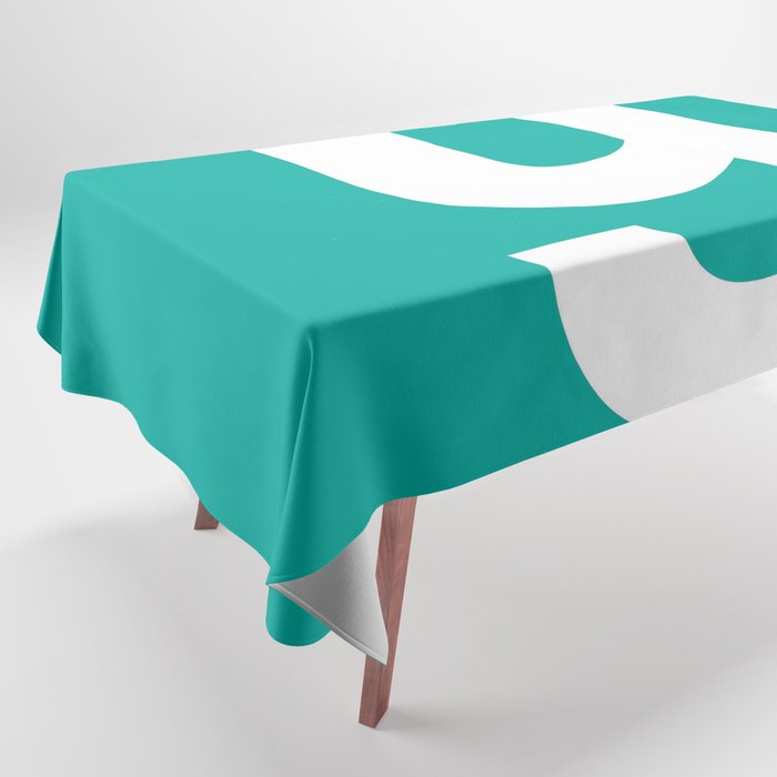 letter Y (White & Turquoise) Tablecloth