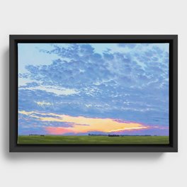 Prairie Summer Sunset Framed Canvas