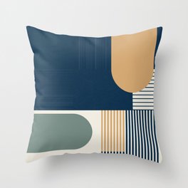 Cool Color Pallette Pattern Throw Pillow