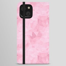Pink Geometric Polygon Pattern iPhone Wallet Case