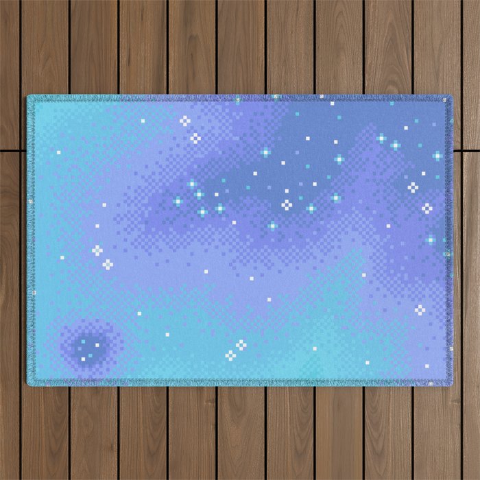 Twilight Nebula (8bit) Outdoor Rug