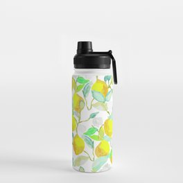 Lemon Watercolor Water Bottle